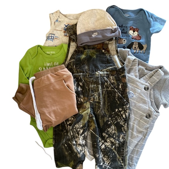 Baby Bundle Apparel 8 piece carters nike okie Dokie 6 mos great 4 layering Fall - Picture 16 of 16